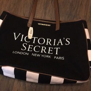 Victoria’s Secret tote bag, Pink and black